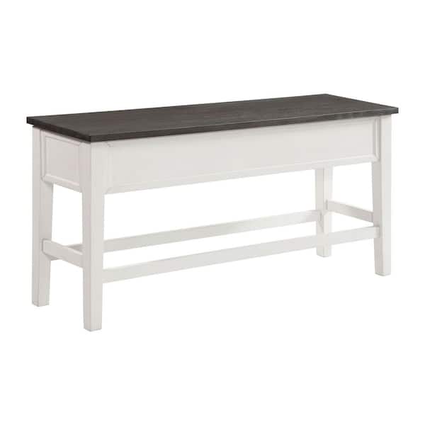 Picket House Furnishings Jamison Gray Dining Bench Backless with Storage 50 in.