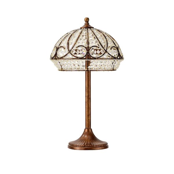 Warehouse of Tiffany Caseyle 23 in. 2-Light Indoor Bronze Finish Table Lamp