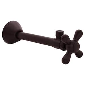 1/2 in. Copper Sweat x 3/8 in. O.D. Compressor Cross Handle Angle Stop, Oil Rubbed Bronze