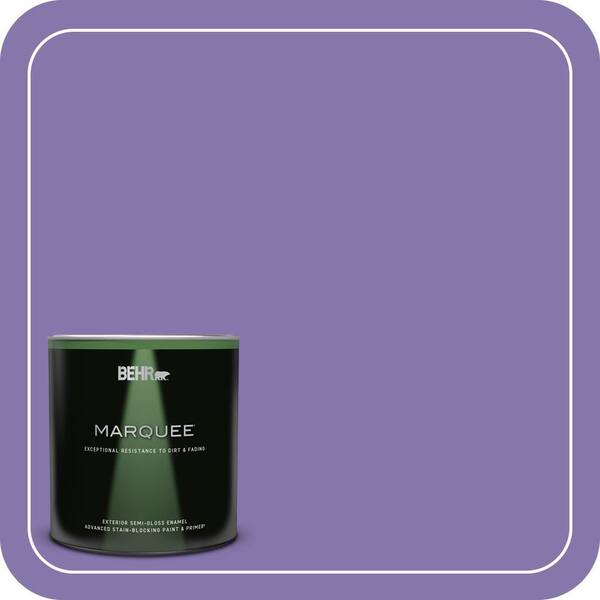 BEHR MARQUEE 1 qt. #640B-6 Grape Parfait Semi-Gloss Enamel Exterior Paint & Primer
