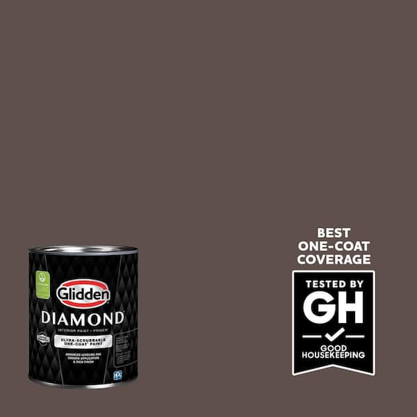Glidden Diamond 1 qt. PPG1017-7 Chocolate Pretzel Eggshell Interior Paint with Primer