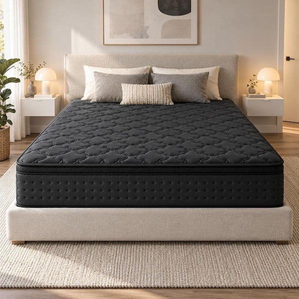 Queen Medium Firm Hybrid Memory Foam and Innerspring 12 in. Bed-in-a-Box Mattress