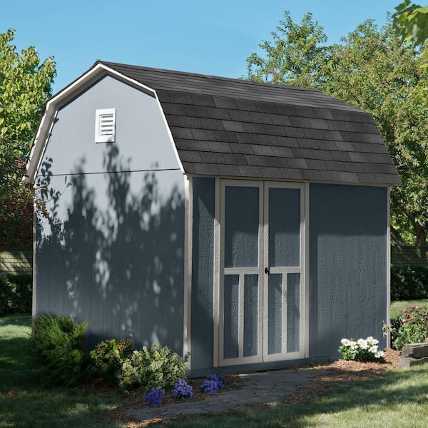 Handy Home Products Briarwood Do-It-Yourself 10 ft. x 8 ft. Backyard Barn Style Wood Storage Shed with treated Floor system (80 sq. ft.)
