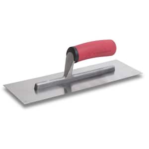 12 in. x 4 in. Stainless Steel Finishing Trowel with Soft Grip Handle