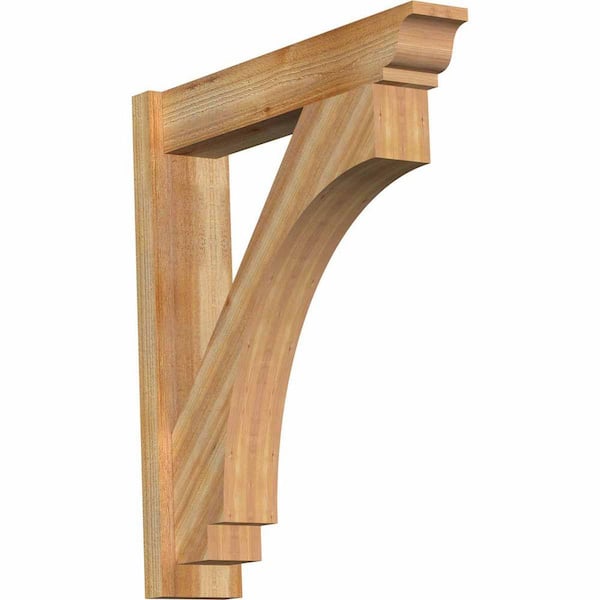 Ekena Millwork 6 in. x 32 in. x 28 in. Western Red Cedar Imperial Traditional Rough Sawn Outlooker