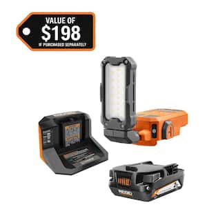 18V Cordless Magnetic Task Light Kit with 2.0 Ah Battery and Charger