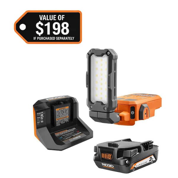 18V Cordless Magnetic Task Light Kit with 2.0 Ah Battery and Charger