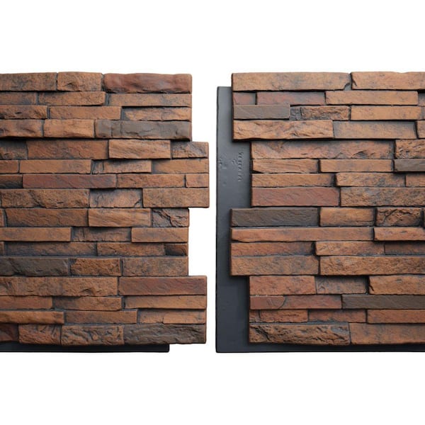 TRITAN BP Canyon's Edge Faux Stack Stone 48-3/4 in. x 24-3/4 in