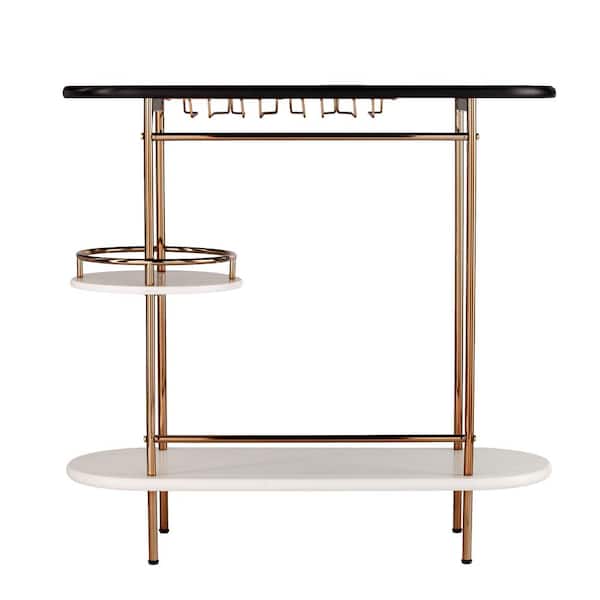 Southern Enterprises Dagney Wine Table w/Glassware Storage