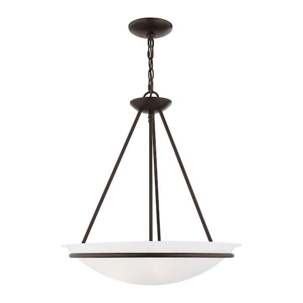 Livex Lighting Newburgh 3 Light Bronze Pendant