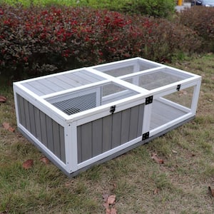 Wooden Tortoise House with Two PVC trays for small animals like tortoises, lizards, geckos, and snakes