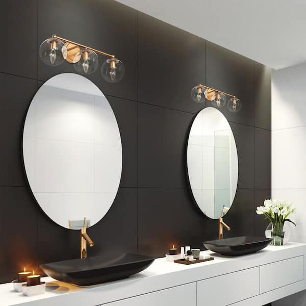 Barwell 3 - Light 24 Wide Bathroom Vanity Light Signature Hardware Finish: Aged Brass 482608