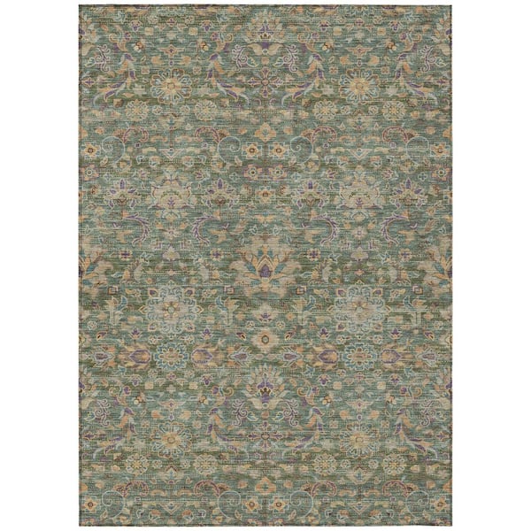 Chantille Machine Washable Indoor/Outdoor Abstract ACN2485 Basil 10 ft. x 14 ft. Area Rug