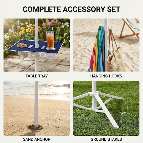cantilever patio umbrellas sale Polytrends 10 Ft. Solar Power Lighted Patio Umbrella with Base Stand Grey Stripe