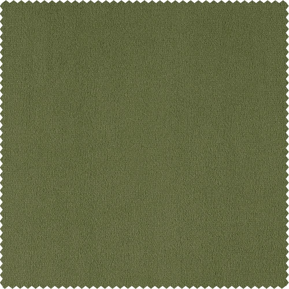 Basque Green Velvet Blackout Curtain Panel, 50" x 96"