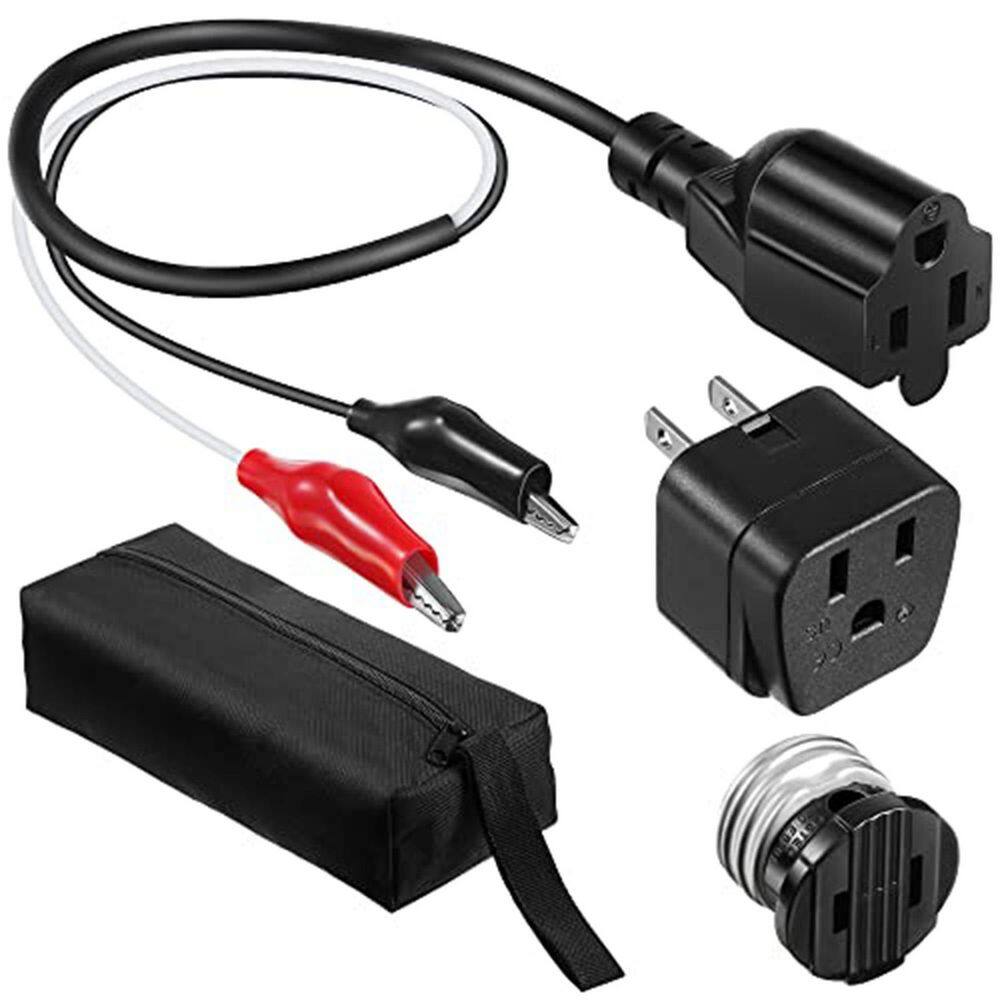4-Piece Circuit Breaker Finder Accessory Kit with Clips Light Socket Adapter Grounding Outlet Tester Carry Case price history on PriceWatchPro