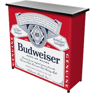 Budweiser Label Design Red 36 in. Portable Bar