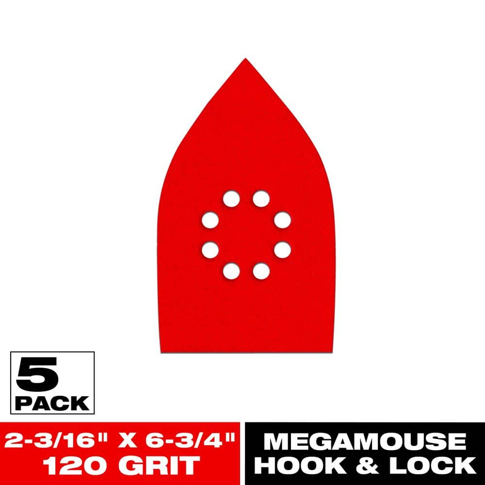 4-3/16 in. x 6-3/4 in. 120-Grit Hook and Lock MegaMouse Detail Sanding Sheets price history on PriceWatchPro