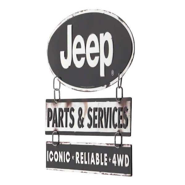 Open Road Brands Jeep Service Linked & Embossed Metal Sign