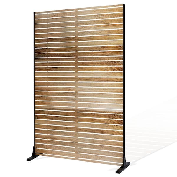 TUYOHW 72" Hx47" W Metal Privacy Screen for Deck Patio Balcony Garden, Freestanding Decorative Privacy Screen & Panels