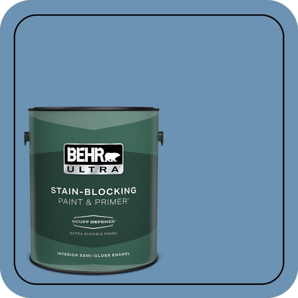 1 gal. #M510-4 Brittany Blue Extra Durable Semi-Gloss Enamel Interior Paint & Primer price history on PriceWatchPro
