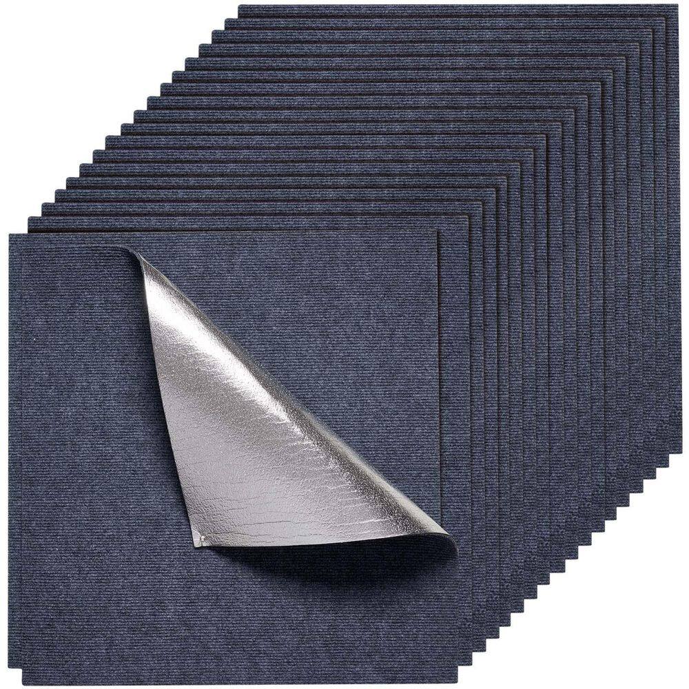 Carpet Tiles, Gray Residential 24 in. x 24 in., Adhesive Carpet Tile Square Floor Padded, Cover 60 sq. ft. 2025 update price history on PriceWatchPro