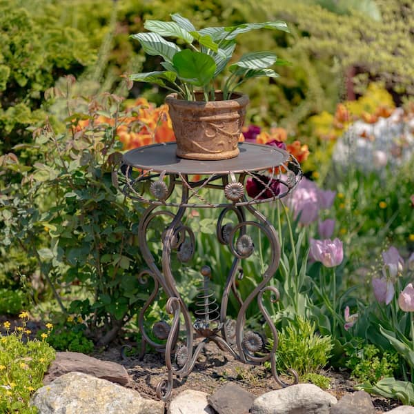 Zaer Ltd. International 25.2 in. Tall Round Iron Accent
