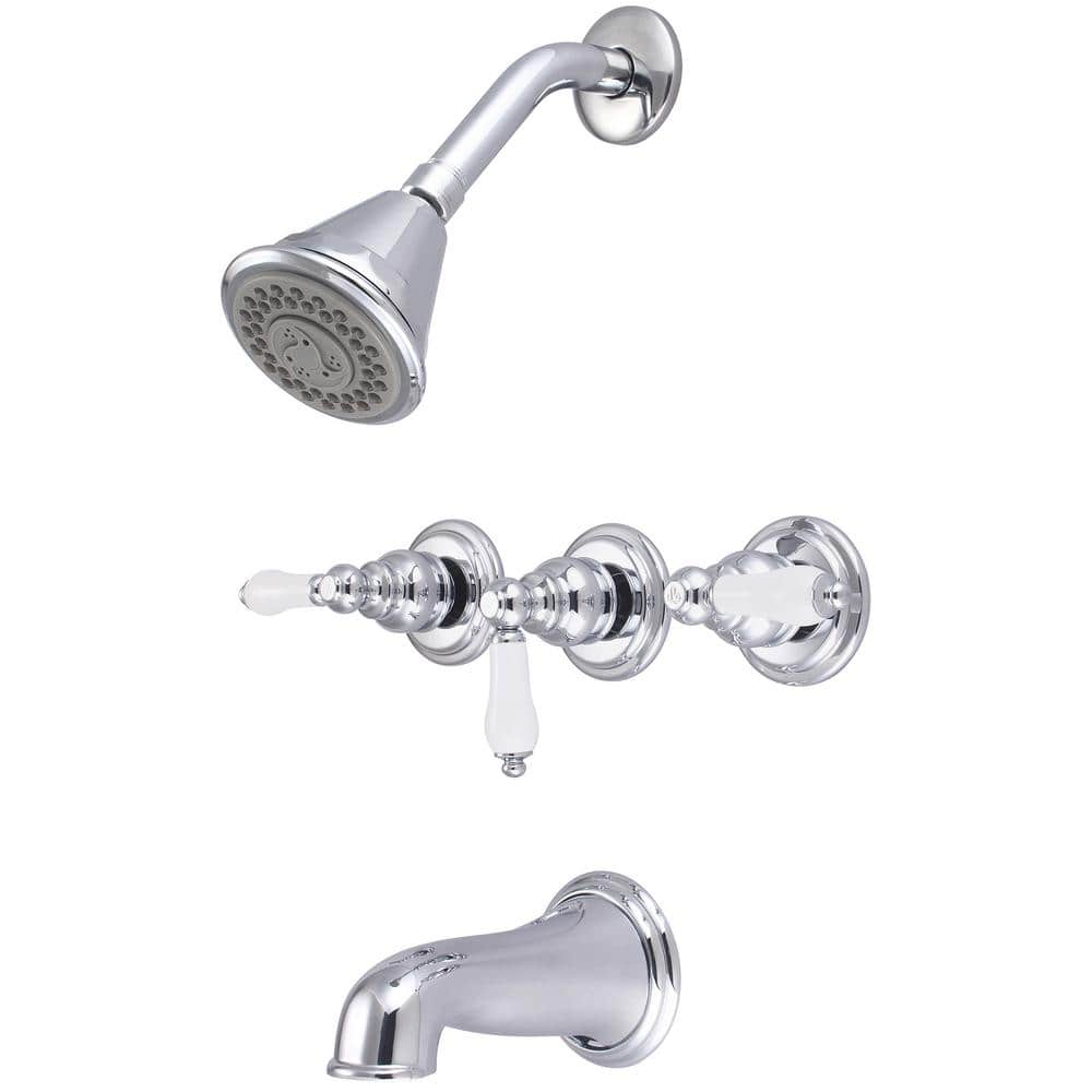 8968-B2 Triple Handle 4-Spray Tub and Shower Faucet 1.75 GPM in. Chrome Valve Included price history on PriceWatchPro