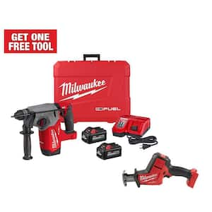 M18 FUEL 18-Volt Lithium-Ion Brushless 1 in. Cordless SDS-Plus Rotary Hammer Kit w/FUEL HACKZALL