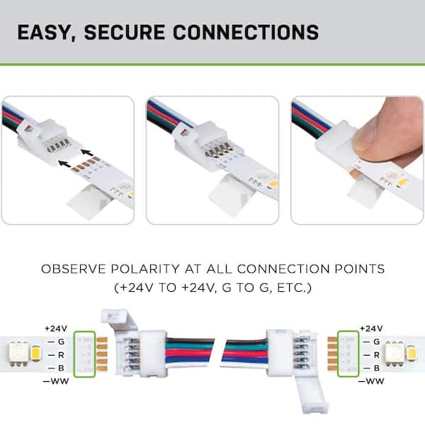 led light strip connectors home depot