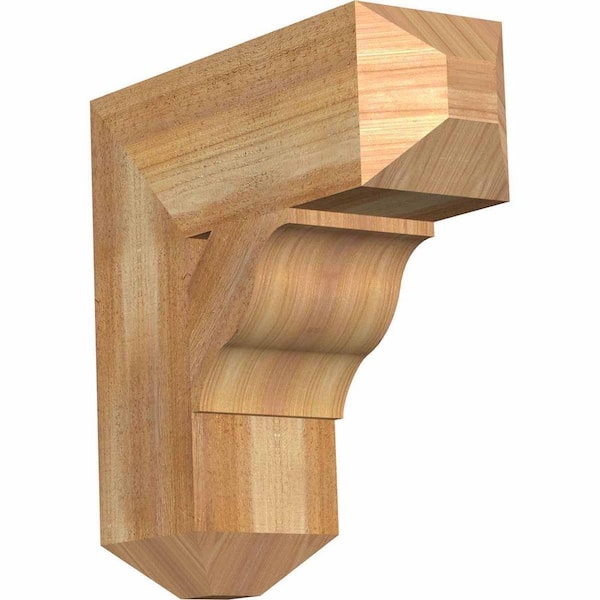 Ekena Millwork 6 in. x 18 in. x 18 in. Western Red Cedar Funston Craftsman Rough Sawn Bracket