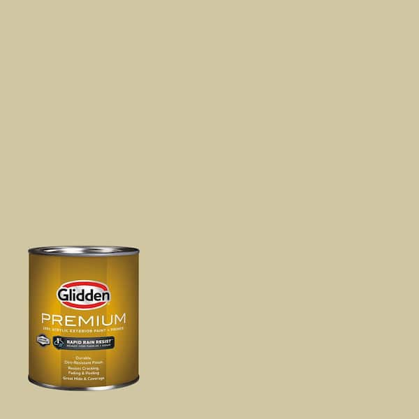 Glidden Premium 1 qt. PPG1111-3 Safari Flat Exterior Paint PPG1111