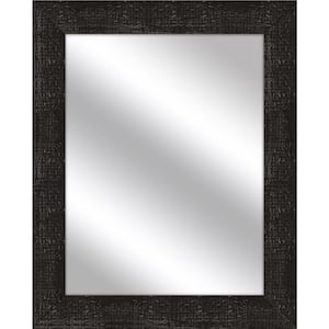 Medium Rectangle Stone Gray Art Deco Mirror (31.5 in. H x 25.5 in. W)