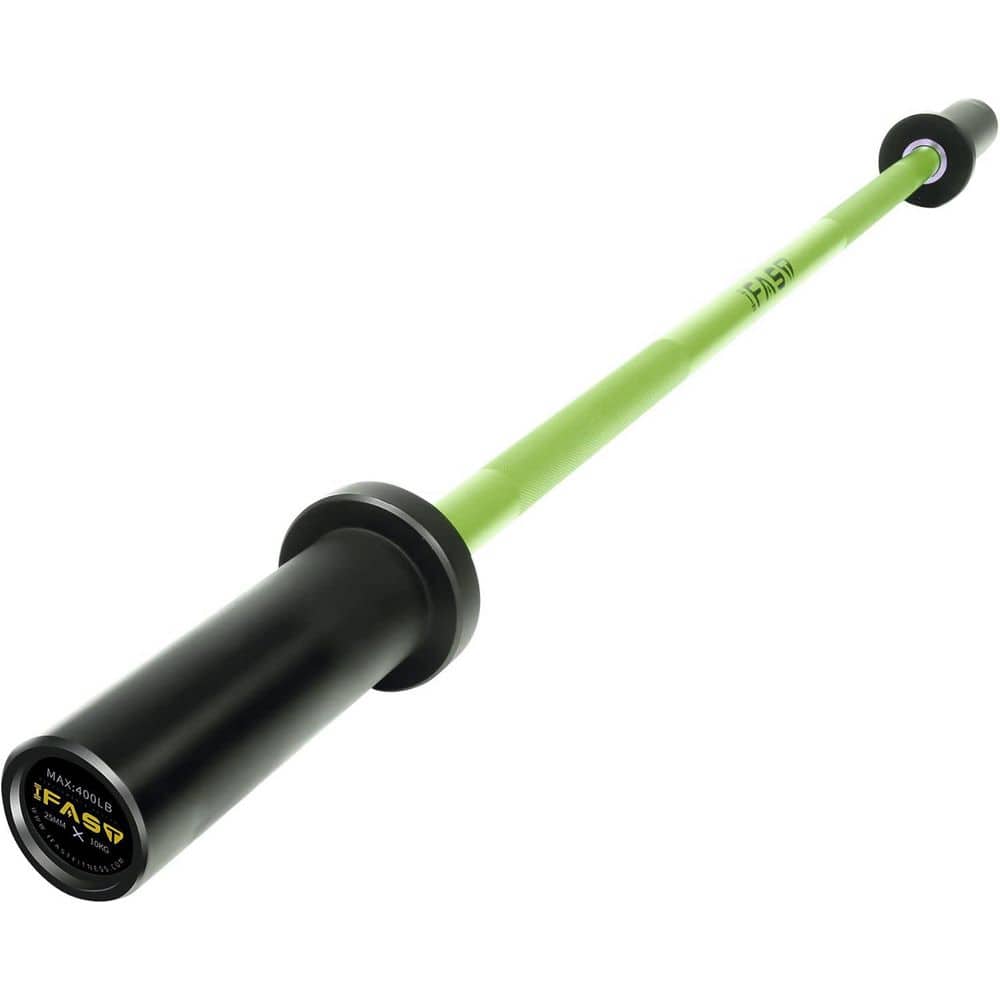 Tidoin 4 ft. Green Stainless Steel Olympic Barbell Bar for 2 Tidoin 4 ft. Green Stainless Steel Olympic Barbell Bar for 2