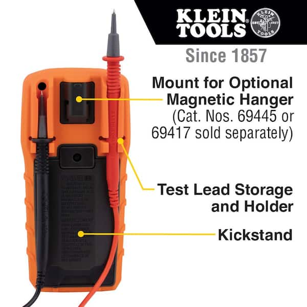 Klein Tools 600V Auto Ranging Digital Multimeter MM400 - The Home Depot