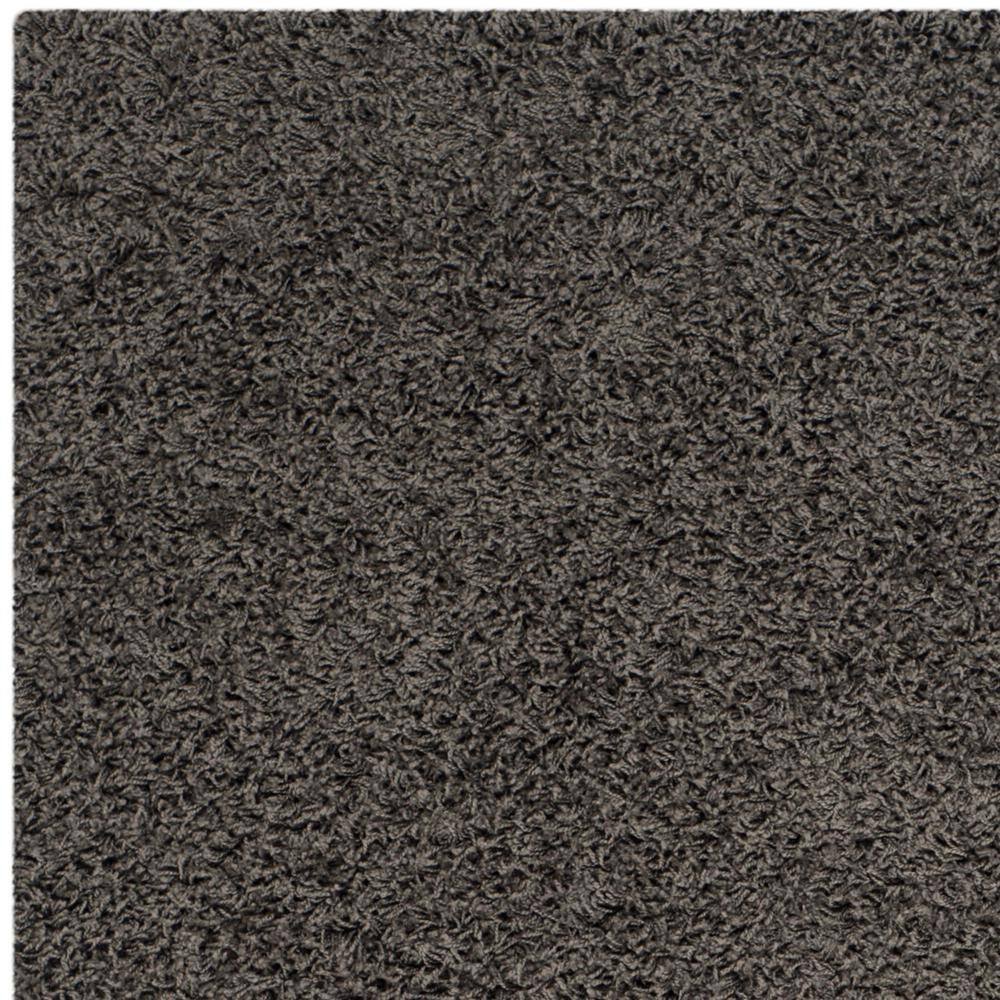 Athens Dark Gray Synthetic Shag Area Rug 5'1" x 7'6"