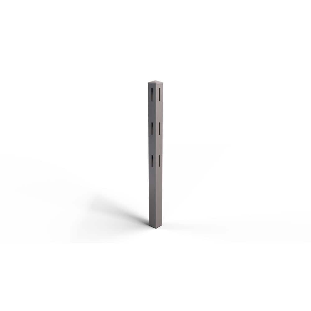 Composite 3-Rail Corner Post with Post Cap for Traditional Ranch Rail System (5 in. x 5 in. x 64 in. L) Slate Grey price history on PriceWatchPro