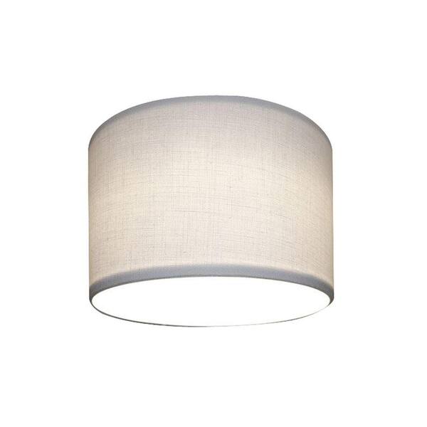 Home Decorators Collection 5 in. White Linen Recessed Lighting with Can Shade