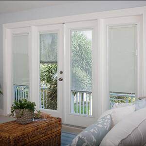 64 in. x 80 in. Internal Blinds Right-Hand Inswing Full Lite Clear Glass Painted Steel Prehung Front Door