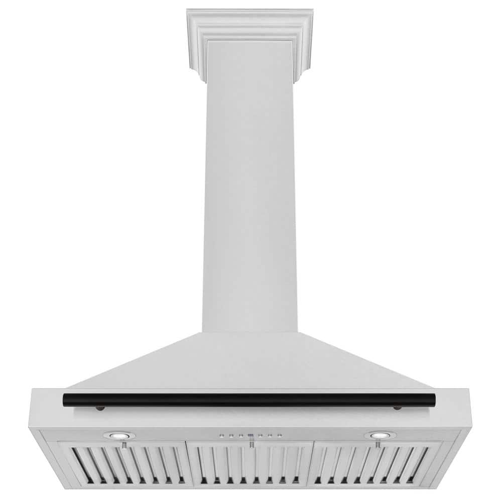 36" Stainless Steel Wall Mount Range Hood with Charcoal Filter