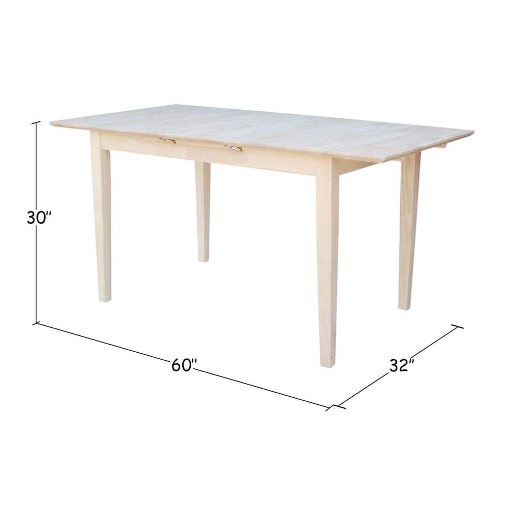 Farmhouse Chic Extendable Solid Wood Dining Table in Natural Finish