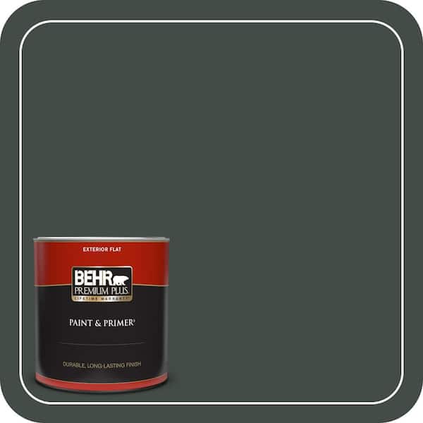 BEHR PREMIUM PLUS 1 qt. Home Decorators Collection. #HDC-CL-21 Sporting Green Flat Exterior Paint & Primer