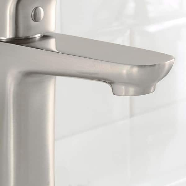 Modern 2024 Contemporary Single Hole & Handle Low-Arc Bathroom Faucet, Brushed Nickel