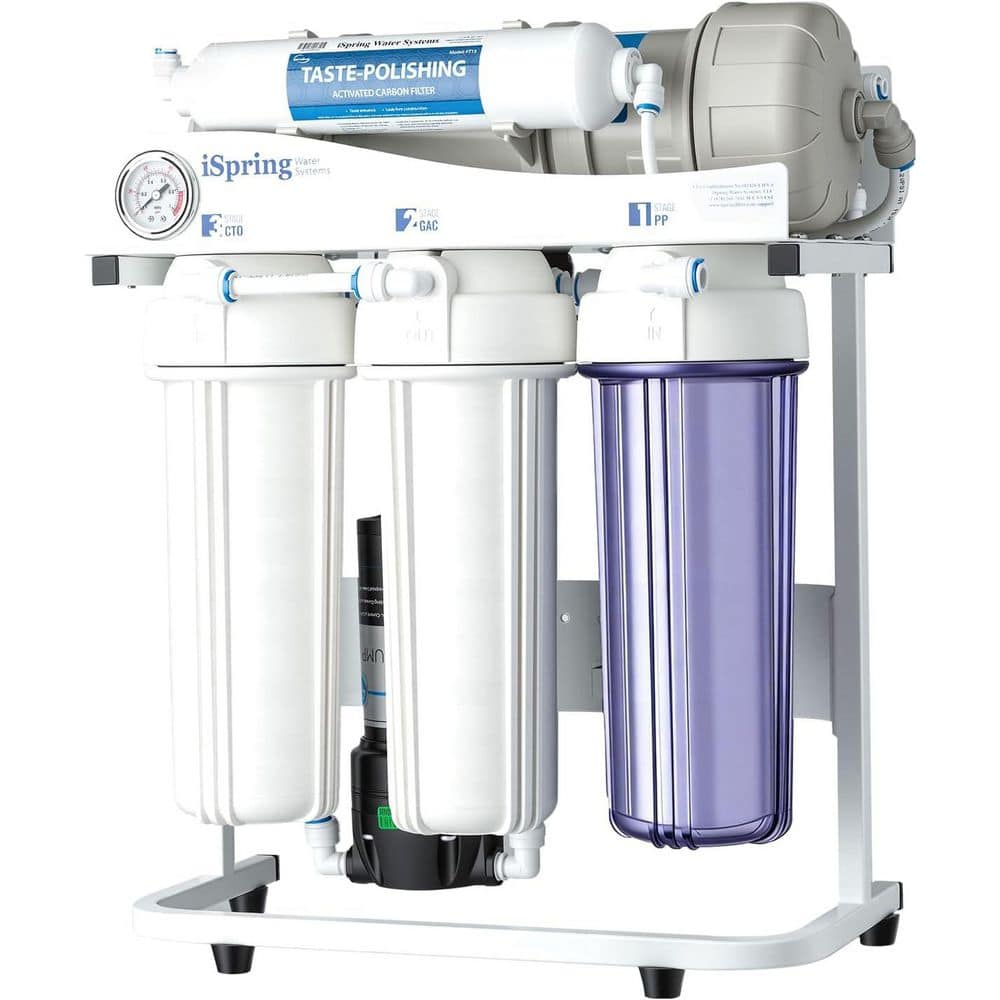 Under Sink Tankless Reverse Osmosis System, 1000 GPD, 5 Stage Water Filtration System for Commercial and Residential