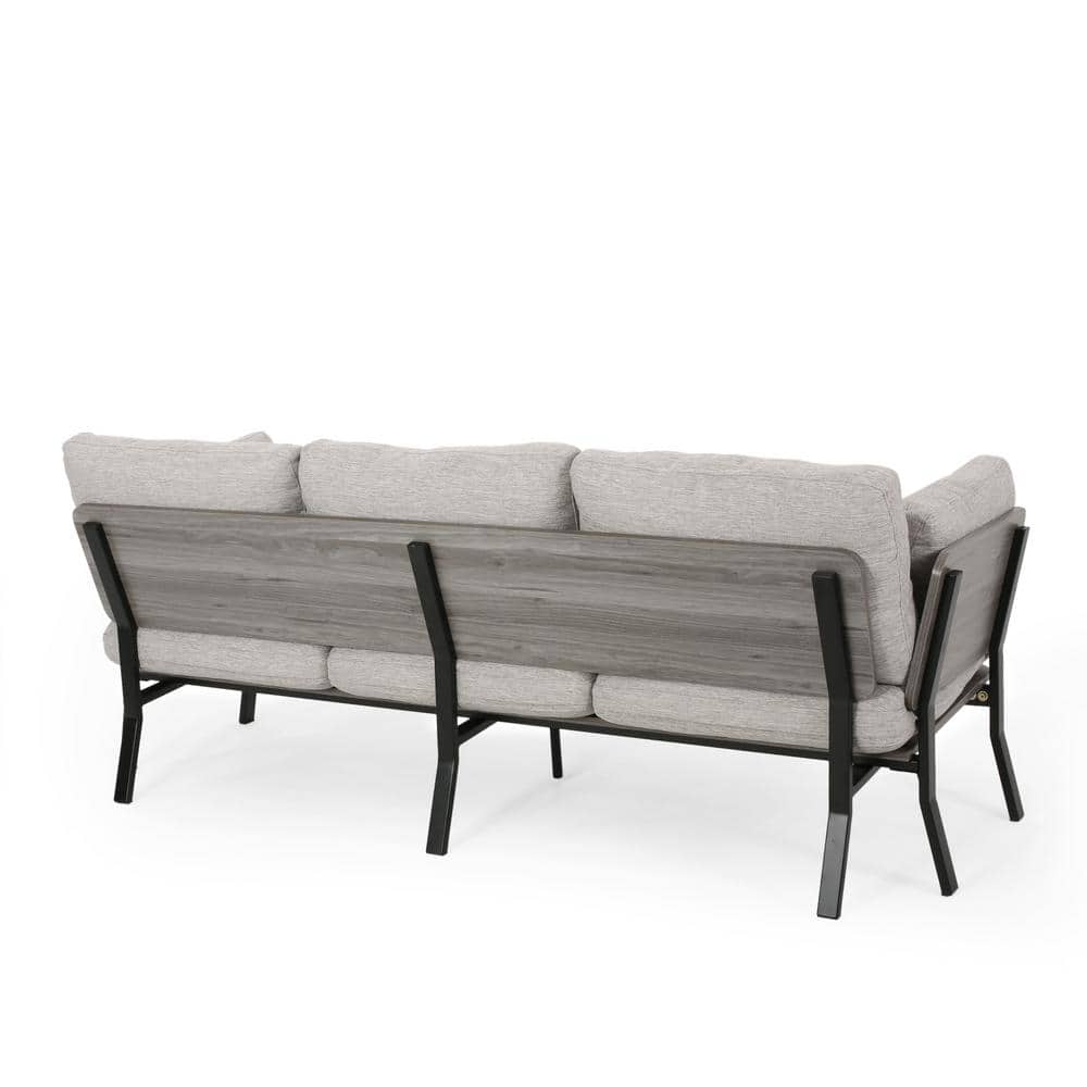 Light Gray Fabric 3-Seat Lawson Sofa with Removable Cushions