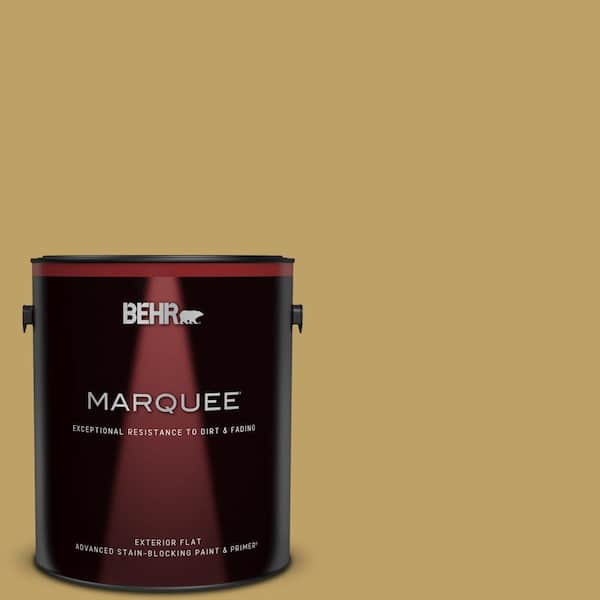 BEHR MARQUEE 1 gal. #360F-5 Desert Moss Flat Exterior Paint & Primer