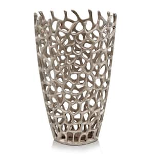 Shelly Silver Cylinder 1-Piece Table Vase