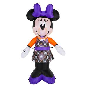 3.5 ft. LED Minnie in Halloween Print Dress Inflatable