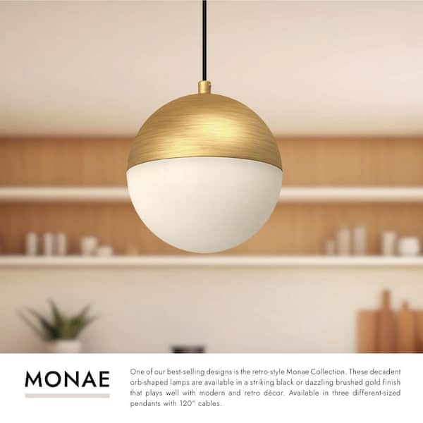 KUZCO Monae 6 in. 1 Light 13-Watt Brushed Gold Integrated LED