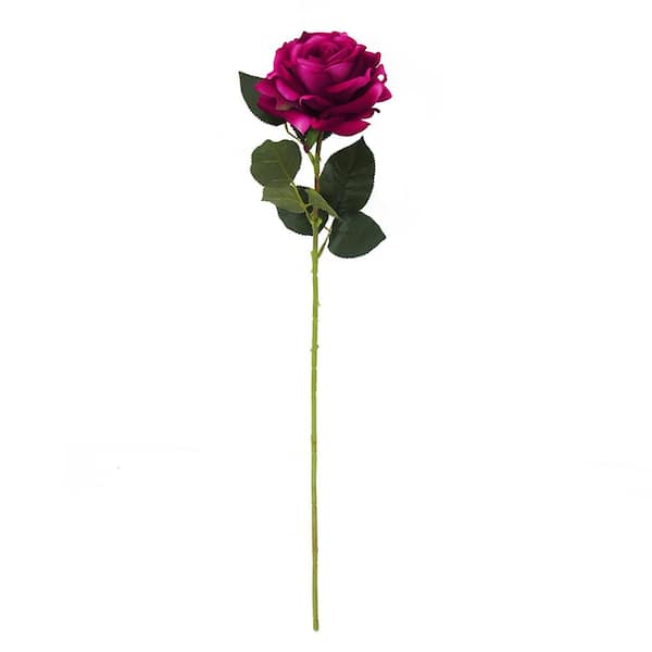 LIVING LUXURY 30 in. Large Beauty Artificial Velvet Rose Flower Stem Spray (Set of 3)